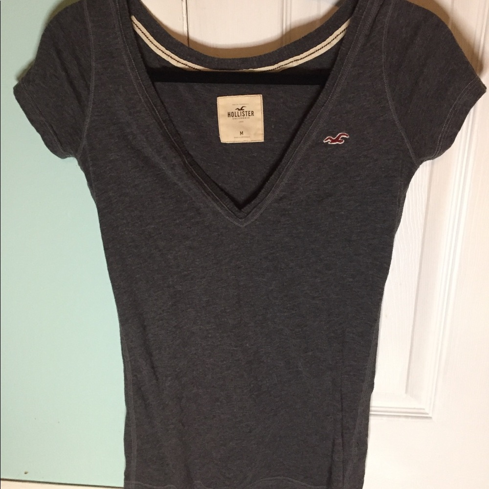 Hollister Grey V-Neck Tshirt